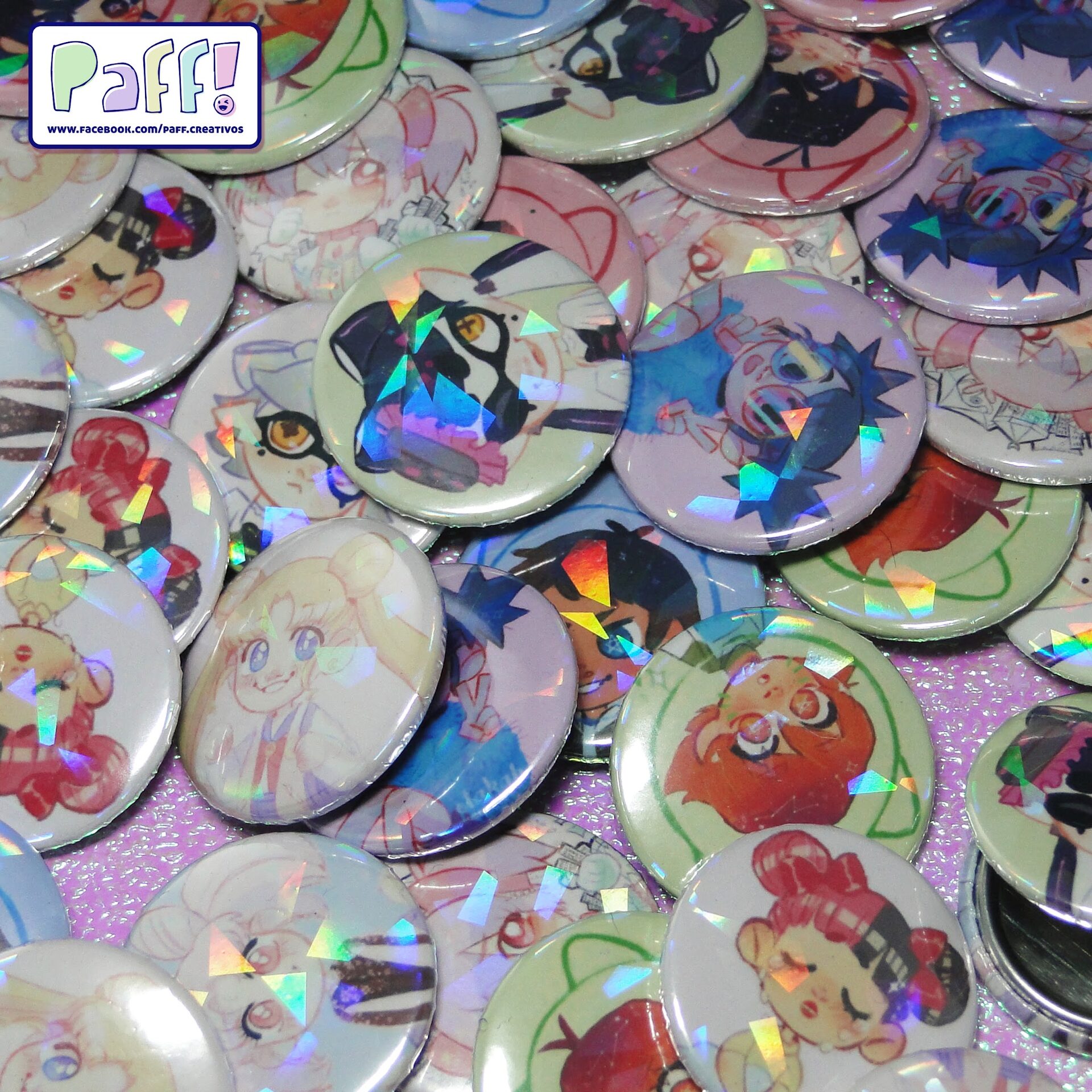 Chapitas holo holográficas de 3,7 cm